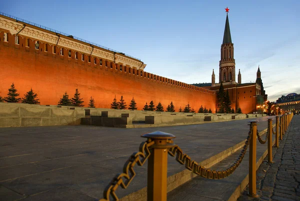 Нічний Вид Кремль Росія — стокове фото