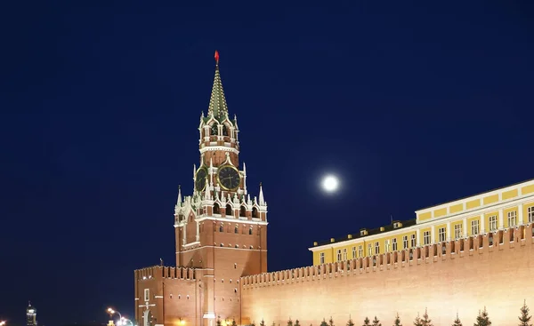 Vue Nuit Kremlin Russie Moscou — Photo