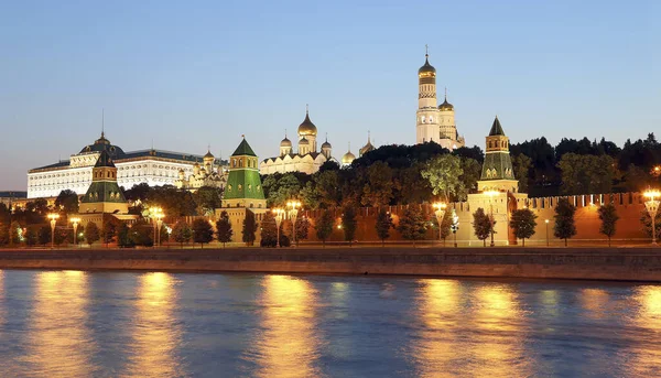 Vista Noturna Kremlin Rússia Moscou — Fotografia de Stock