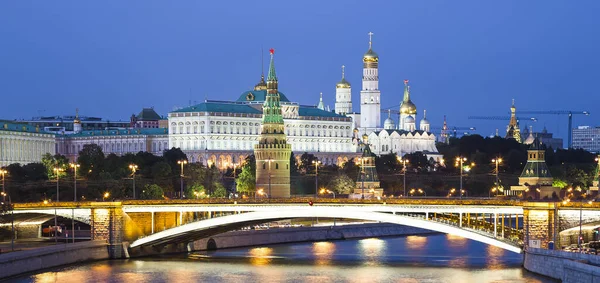Ночной Вид Кремля Россия Москва — стоковое фото