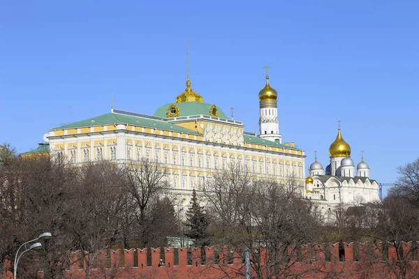Kilátás Moszkva Kreml Egy Napsütéses Napon Oroszország Moszkva Építészet Mérföldkő — Stock Fotó