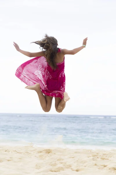 Happiness Girl Jumping — Stock Photo, Image