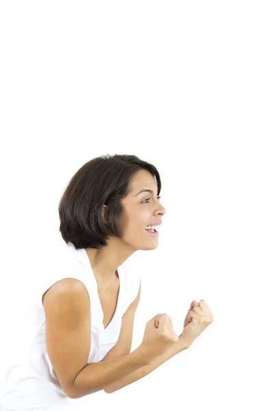 Atraente jovem feliz mulher — Fotografia de Stock