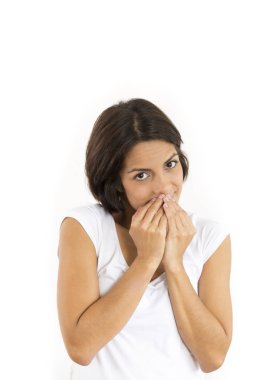 Güzellik utangaç kadın