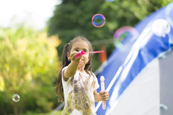 Happy Girl Playing — Stock Photo, Image