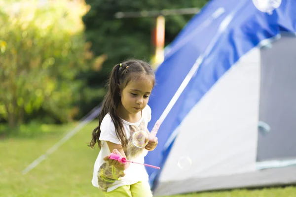 Happy Girl Playing — Stock Photo, Image