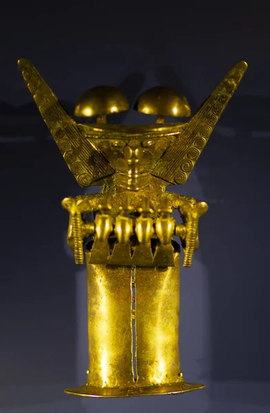 The Poporo Quimbaya Made of Gold 스톡 이미지