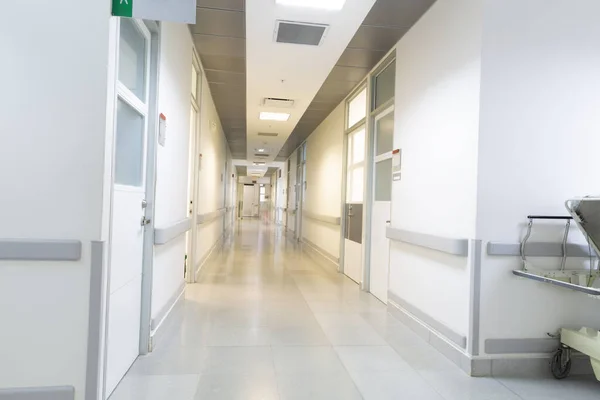 Intérieur Couloir Intérieur Hôpital Moderne Propre Rangé — Photo