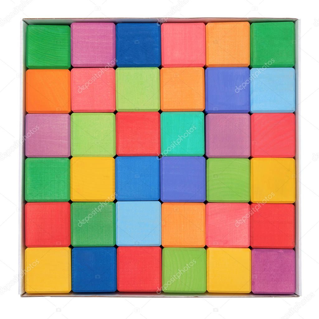 coloured wooden blocks