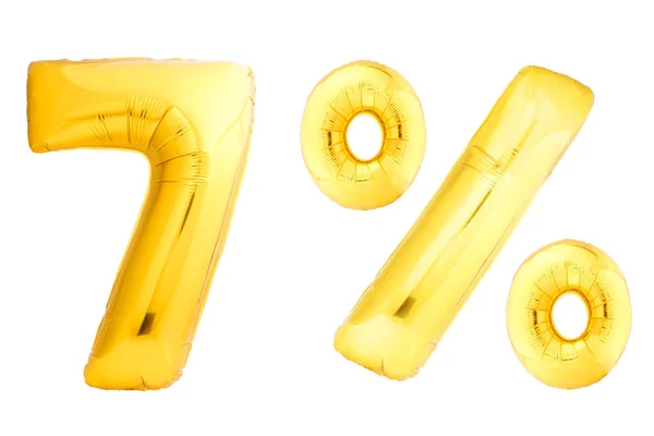 Ouro sete por cento feito de balões infláveis — Fotografia de Stock