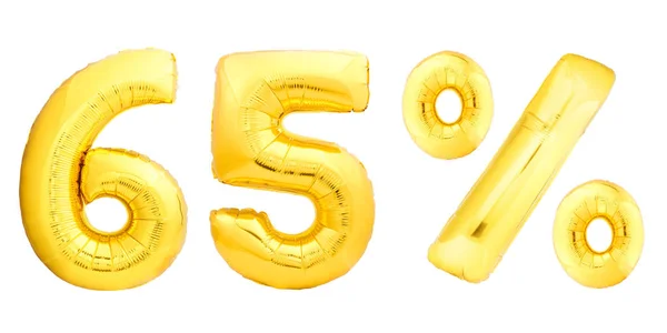 Ouro sessenta e cinco 65 por cento — Fotografia de Stock
