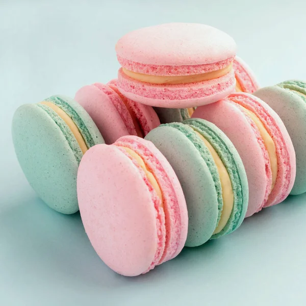 Zbliżenie kolorowy Macaroons — Zdjęcie stockowe