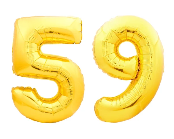 Χρυσό αριθμό 59 Φουσκωτά μπαλόνια — Φωτογραφία Αρχείου