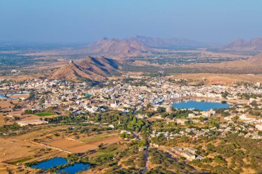 Pushkar Rajastan içinde havadan görünümü