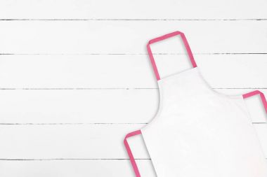 Beyaz önlük beyaz doku