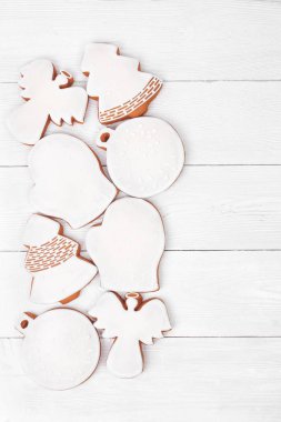 Beyaz Noel kurabiyeleri sırlı 