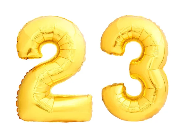 Zlaté číslo 23 nafukovací balónky — Stock fotografie