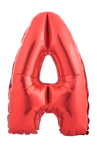 Κόκκινο γράμμα Α της Φουσκωτά μπαλόνια — Φωτογραφία Αρχείου