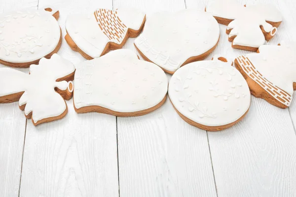 Biscuits de Noël glacés blancs — Photo