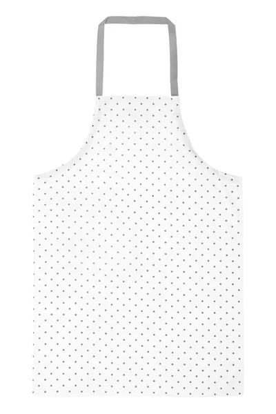 Apron with dotted pattern on white — Stock Photo, Image