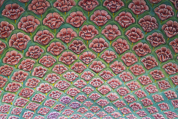 Art work in City Palace. Jaipur, Rajasthan, India
