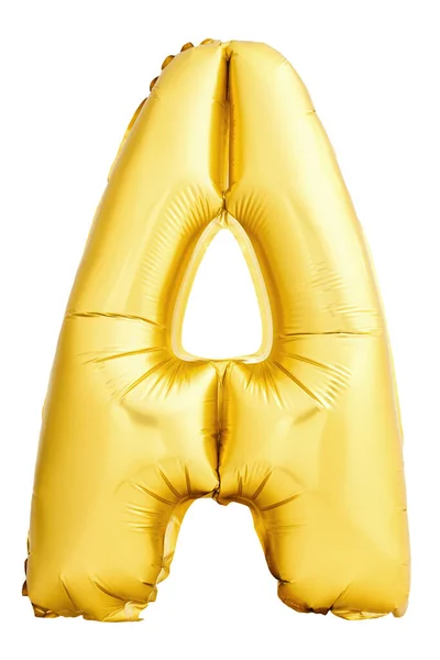 Litera A wykonana z nadmuchiwanego balonu izolowanego na biało — Zdjęcie stockowe