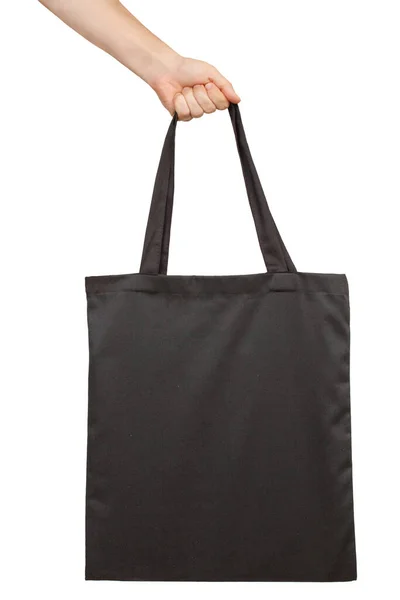 Ręczne trzymanie torby z tkaniny — Zdjęcie stockowe