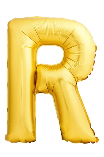 Písmeno R z nafukovacího balónu izolovaného na bílém pozadí — Stock fotografie