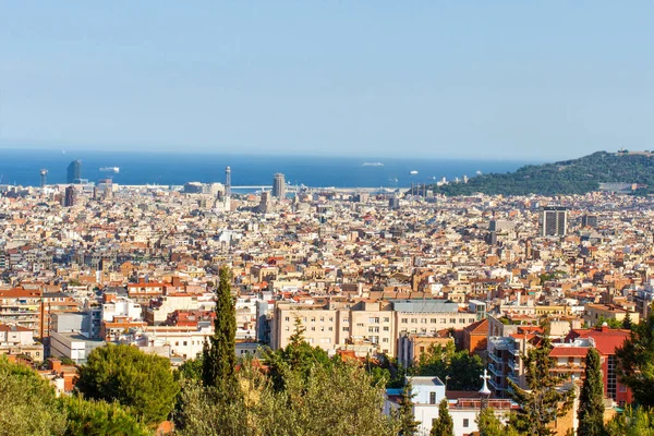 Panoramic aerial view of Barcelona