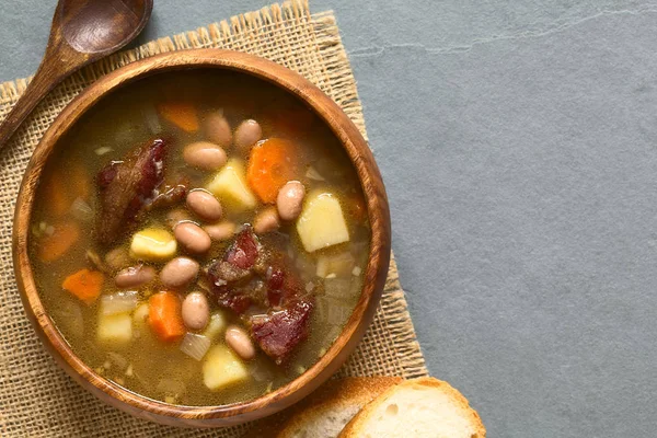 Babgulya Hongaria Tradisional Goulash Kacang Sup Yang Terbuat Dari Biji — Stok Foto