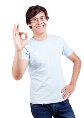 adam gösteren Tamam işareti