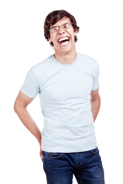 Laughing young guy — Stock Photo, Image