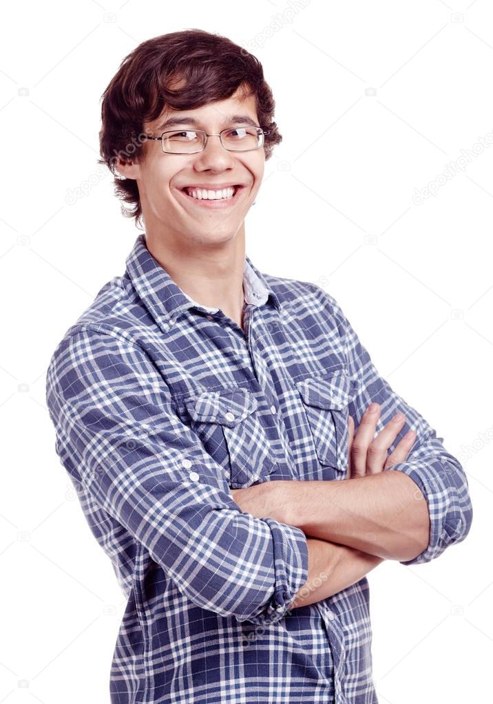 Smiling guy with crossed arms