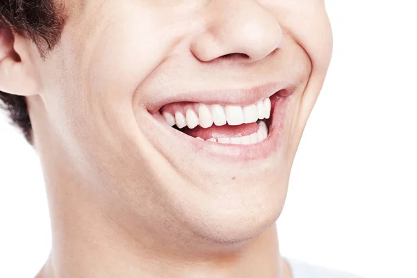 Fantastico sorriso dentato primo piano — Foto Stock