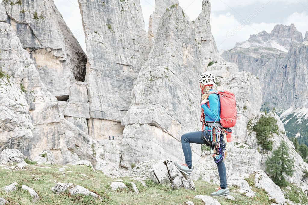 Trad climbing gear rack