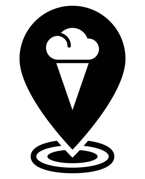 Icono de puntero de mapa helado — Archivo Imágenes Vectoriales