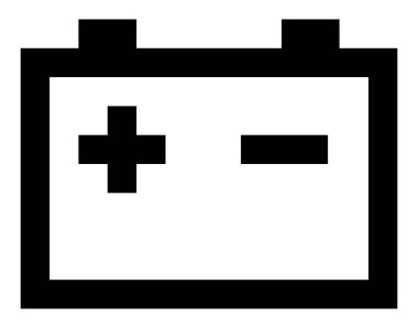 Otomotiv pil vektör simgesi