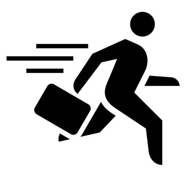 Acele iş adamı vektör simgesi