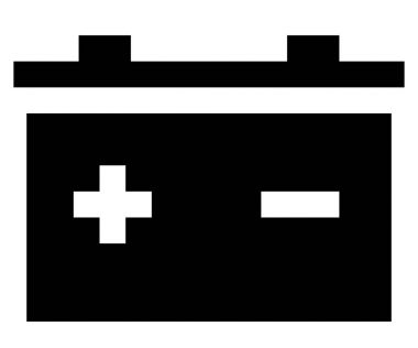 Araba akü vektör simgesi