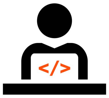 Yazılım geliştirici kodlama simgesi