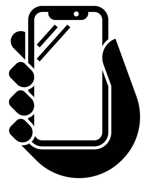 Téléphone Portable Dans Main Icône — Image vectorielle