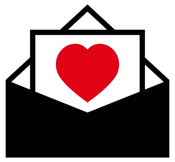 Love Letter Vector Icon — Stock Vector