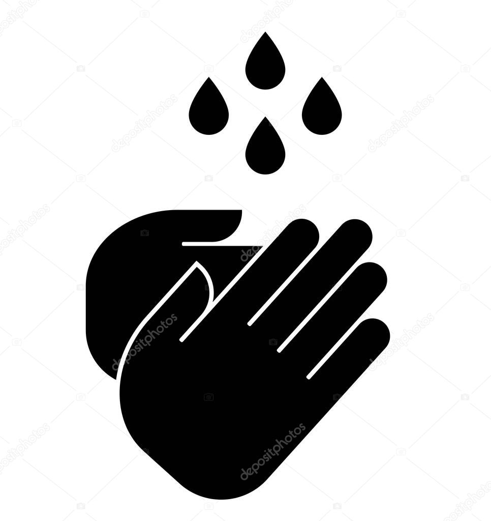 Hand wash icon. Vector icon of handwashing