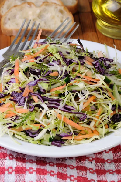 Salad of red and white cabbage — Stock Photo, Image