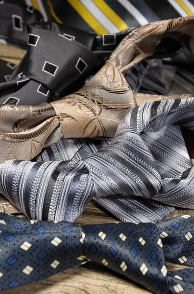 A különböző csomózott nyakkendők — Stock Fotó