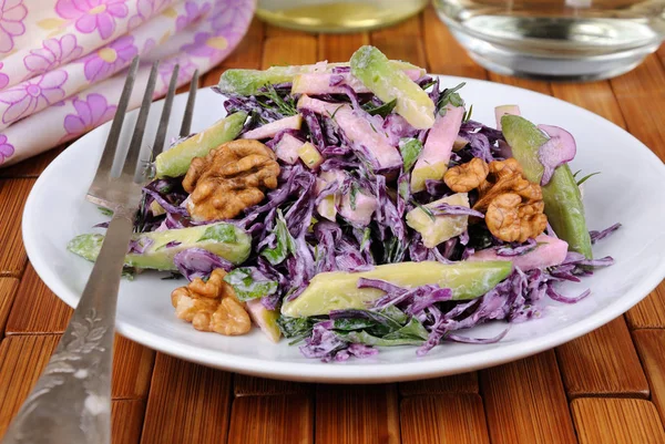 Red coleslaw salad — Stock Photo, Image