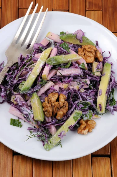 Red coleslaw salad — Stock Photo, Image