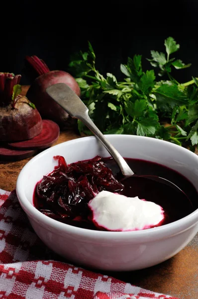 A Beet soup — Stock Photo, Image