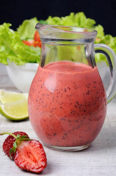 Strawberry fresh sauce — Stock Photo, Image