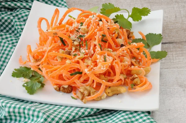 Carrot ribbon salad — Stock Photo, Image